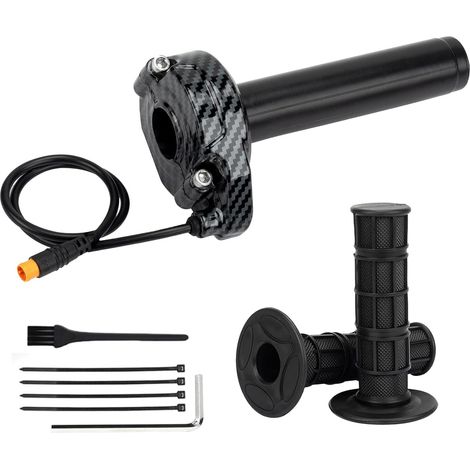 La poignée d'accélérateur à rotation complète du vélo électrique est compatible avec les modèles Macfox 12V-72V et HappyRun Freego. (1/4)