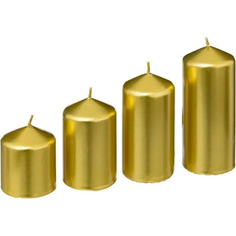 Paris Prix - Lot De 4 Bougies avent 505g Or (1/5)