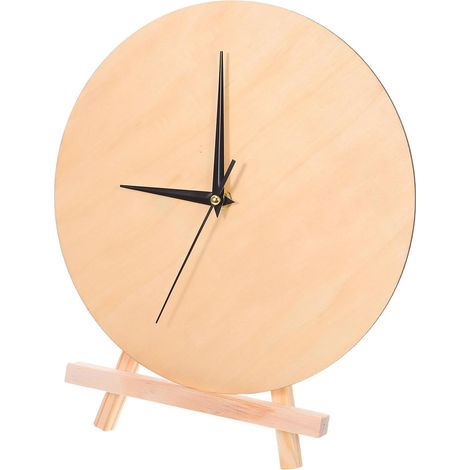Cadran Vierge Horloge Suspendue Minimaliste 25 Cm en Bois Rond pour Bricolage et Décoration Murale pour Chambre D'garçon et Filles et Projets Créatifs (1/5)