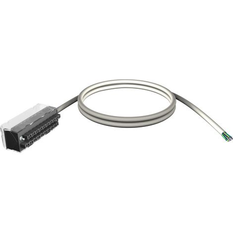 Modicon X80 - cordon blindé - conn. 20 contacts - fils volants 1 extrémité - 3m