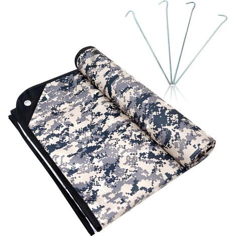 Extrem strapazierfähige Thermodecke – ideal für Camping, Jagd usw. – 1 Stück, 210 × 150 cm, schneeweiß (1/5)