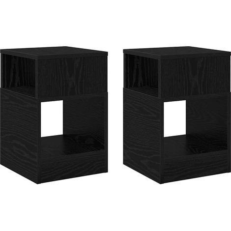 Maison Exclusive - Mesa Auxiliar 2 pcs Roble Negro 30,5 x 30 x 45