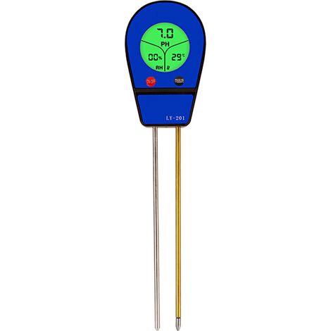 Medidor de pH del suelo 3 en 1: pH, temperatura, humedad, luz solar, detector de humedad para flores de jardín, sensor de humedad del suelo. (1/5)