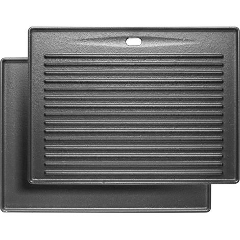 Cast Iron Pan for Pro/Red 4 and 6 Series Gas Barbecue Reversible Cast Iron Plate 41.5 x 31 cm Accessory for Fred Series Replacement Part for PRO/RED Series (1/5)