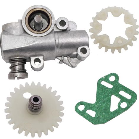 Hippotech Roue droite à engrenage à vis sans fin pour pompe à huile avec joints Fit STIHL MS380 MS381 038 038AV Super Magnum (1/4)