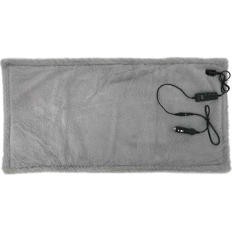 Manta eléctrica calefactable de 46 cm x 80 cm, 12 V, para coche, camión, viajes, de pana, suave y cálida. (1/5)