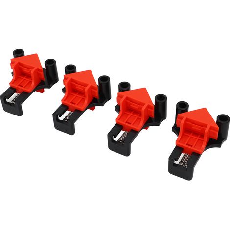 Lot de 4 équerres de serrage réglables à angle droit (60°, 90° et 120°) de 5 à 22 mm pour le travail du bois (1/5)