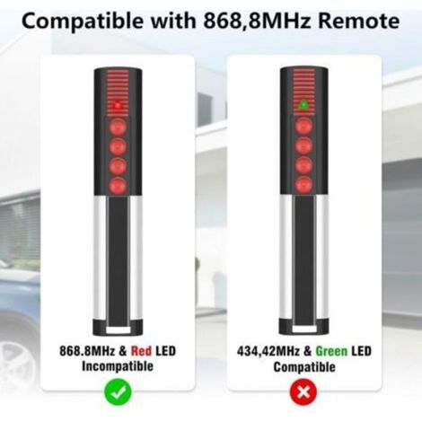 Télécommande Portail - 868,8 MHz - 4 Canaux - Compatible Automatismes 4020V000 4026V000 - Lot de 3 (1/5)