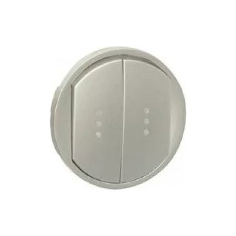 Legrand 068304 - Céliane hubcap - double push-pull / double pusher - indicator light / luminous - titanium