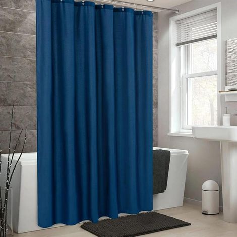 1 Rideau Douche, Tissu Polyester Imperméable, Anti Moisissure, 90x190cm, Pour Salle De Bain (1/5)