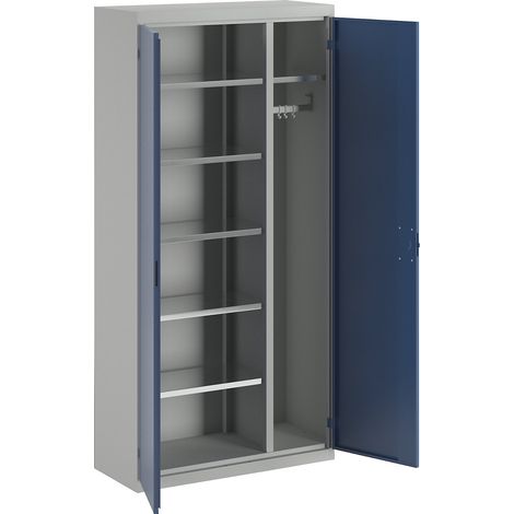 eurokraft pro, Armoire d'entretien, 6 tablettes, 1 tringle,