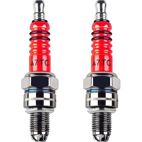 2x a7tc bougie moto pour 50cc 70cc 90cc 110cc 125cc atv (1/5)