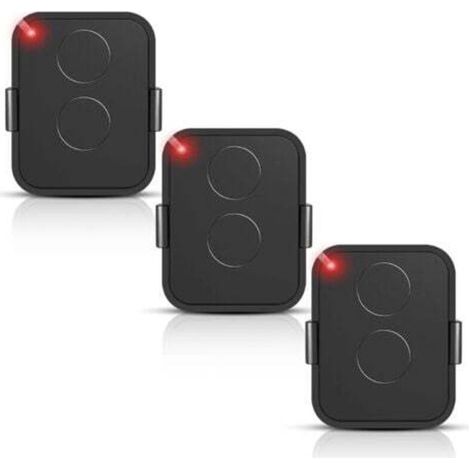 Set of 3 ON2E remote controls, 2-channel 433.92 MHz transmitter, gate remote control, secure rolling code, compatible with automated receivers (1/4)