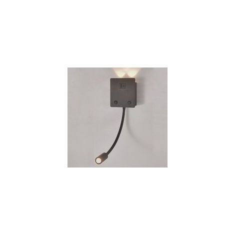 Applique murale LED rotative avec port USB, lampe de lecture et interrupteur, idéale pour les chambres et les chambres d'hôtel. (1/2)