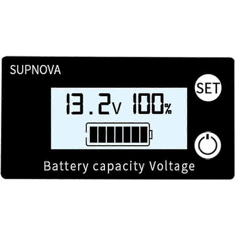 Indicateur de capacité de batterie CC 8V-100V Plomb-acide Lithium LiFePO4 Voiture Moto Voltmètre Jauge de tension 12V 24V 48V 72V B (1/5)