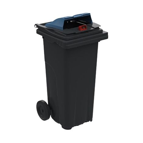 Conteneur poubelle 120 litres pour le tri du papier - Conteneur poubelle bleu - 210039P