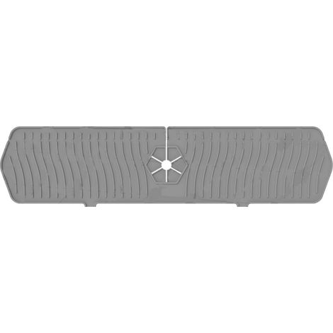 Bac récupérateur d'égouttement en silicone de 61 cm (24 pouces) pour robinet, tapis de séchage pour comptoir de cuisine ou salle de bain (1/4)