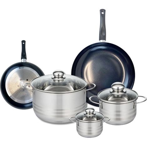 Ensemble de 2 Poêles de cuisson 20 et 28 cm et 3 faitouts 12, 16 et 24 cm Elo Prima Brillant (1/5)