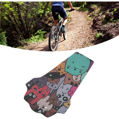 MEROCA Garde-boue de Vélo PP5 Coloré, Motif Personnages Cartoon, pour Roues Avant/Arrière VTT avec 4 Attaches Rapides (1/5)