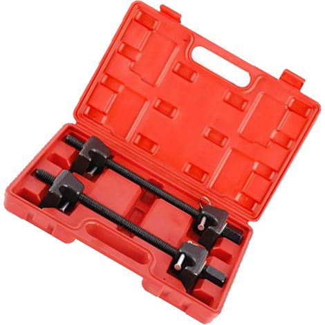 Compresseur de ressorts de jambe de force avec goupilles de verrouillage, outil universel pour compresseurs de ressorts hélicoïdaux en acier au carbone pour automobiles (1/5)