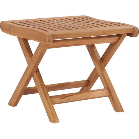 Folding Footrest 46.5x49x41.5 cm Solid Teak Wood vidaXL (1/5)