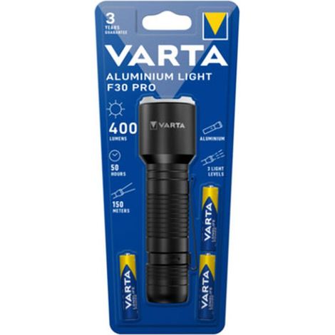 Torcia Led Aluminium 3AAA F30 C/Pi - Alta luminosità e design robusto - VARTA