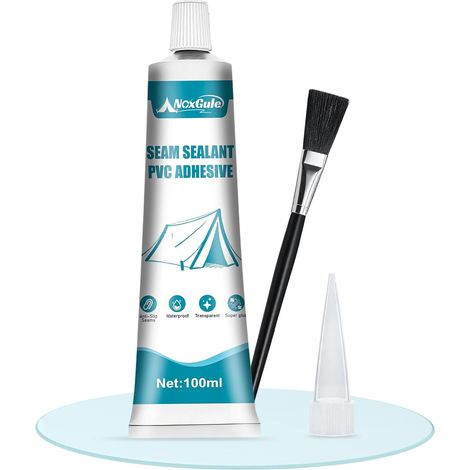 Colle Neoprene Liquide, Colle Néoprène, Colle PVC, Imperméable, Temps de Collage Rapide, pour Tente, Bâche de Camion, PVC, Bateaux Gonflables, 100ml (1/5)