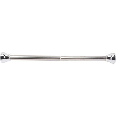 Length Shower Curtain Rod Stainless Steel and Plastic (1/5)