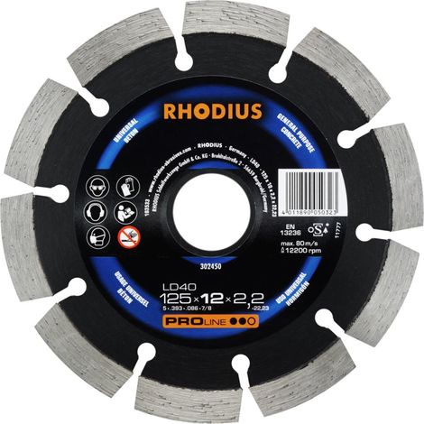 Rhodius LD 40 disco de corte diamantado 125 mm