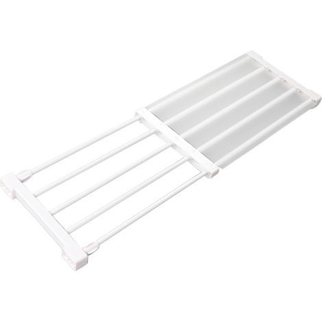 Estante extensible de 50-80 cm sin necesidad de taladrar, divisor ajustable para armario y vestidor.