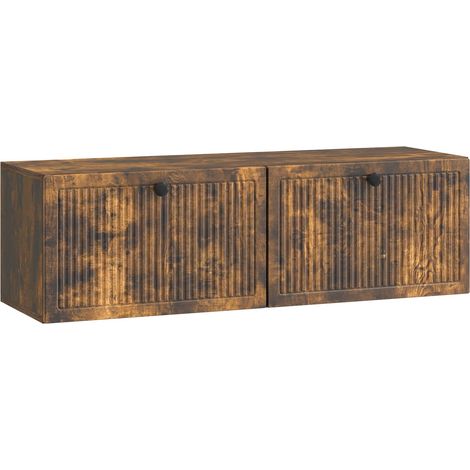 Mobile Porta TV da Muro Rovere Fumo 98 x 31 x 30 cm vidaXL (1/5)