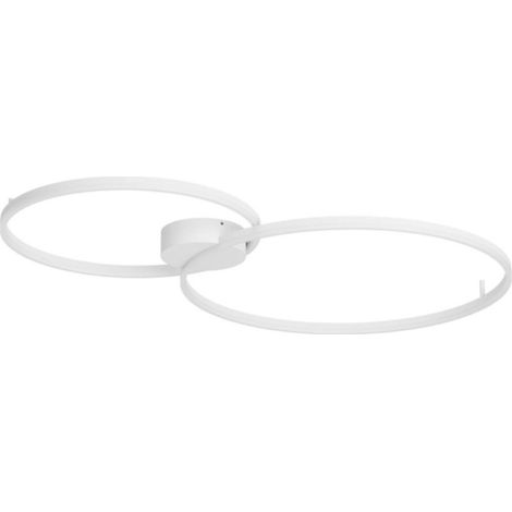 Plafoniera classica redo group orbit 80+60 led cct dimmerabile, finitura metallo bianco (1/5)