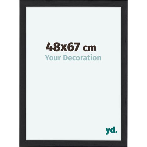 yd. - Cadre photo 48x67 - Noir Grain de Bois - MDF - Como (1/5)