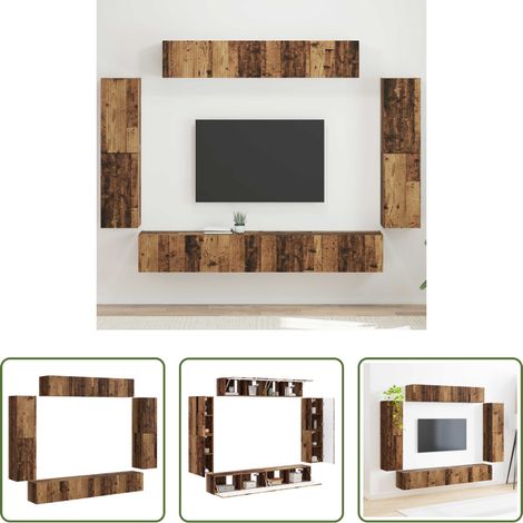 vidaXL Altholz - TV-Schränk 8 pcs Altholz (1/5)