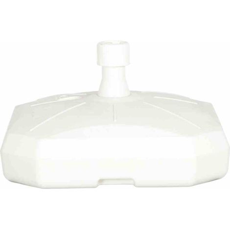 Schirmständer 50 Liter, befüllbar, mit Rolle, weiß Polyethylen-HD, für Schirmstöcke 35-55 mm (1/5)