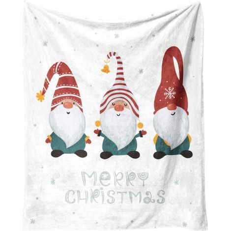 Couverture En Flanelle - 100 X 130 Cm - Imprimé De Noël - Pour Canapé Bureau Extérieur - 1 Pièce (1/5)