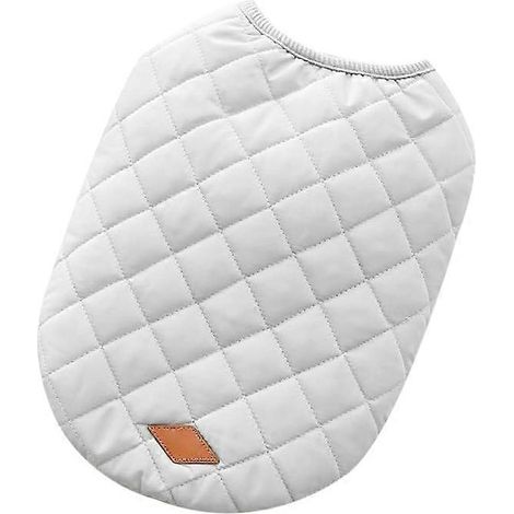Chien gilet imperméable pour chien moyen grand, manteau chaud vert blanc résistant aux taches, taille M blanc.