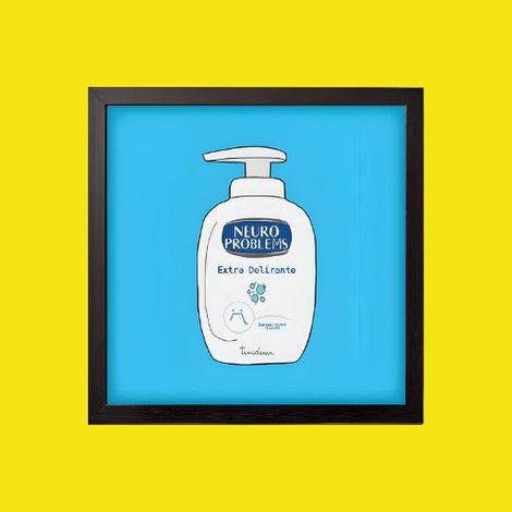 OFFERTA CORNICE E POSTER NEURO PROBLEMS 20X20CM