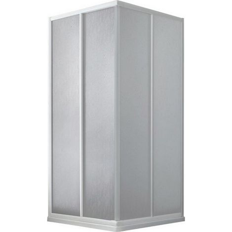 1PZ BOX DOCCIA IN ACRILICO col.Bianco cm.65-80x75-90x183 h