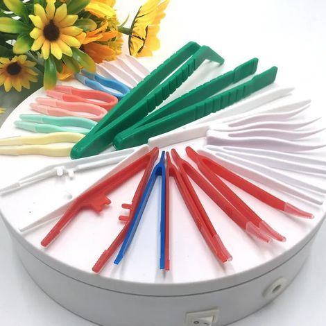 10pcs Pince d'alimentation pour Reptiles , Pince de Serrage , Pince d'alimentation en Plastique , Pince de Terrarium , Pince à épiler (1/5)