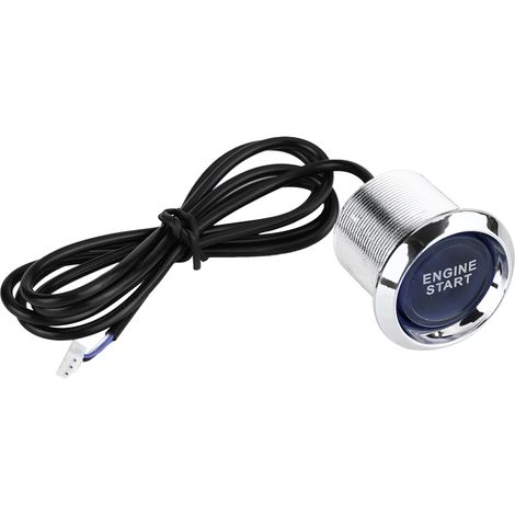 Bouton de démarrage moteur 12V universel pour voiture, interrupteur d'allumage avec LED bleue (1/5)