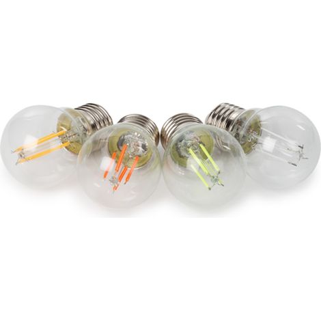 Jeu D'ampoules à Filament Led - G45 - Verre Clair - 4 Pcs - Rouge - Vert - Bleu - Orange (1/5)