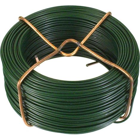 Filo di ferro zincato rivestito PVC verde Diam. 1,4 mm. - 50 mt.