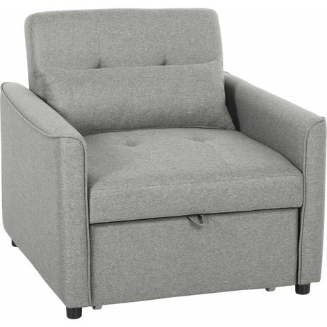 3-in-1-Schlafsofa, verstellbare Rückenlehne, Grau