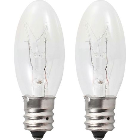 Lot de 5 ampoules de rechange pour lampe à sel, longue durée de vie, culot E12, lumière chaude, pour lampe candélabre (W) (1/3)