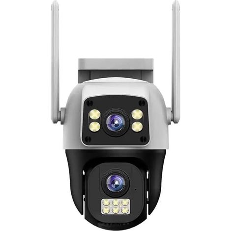 Caméra IP PTZ 2MP 4G avec Carte SIM, Double Objectif, Double écran, Wi-FI sans Fil, Surveillance extérieure, détection Humaine et Protection de sécurité(2MP Camera) (1/5)