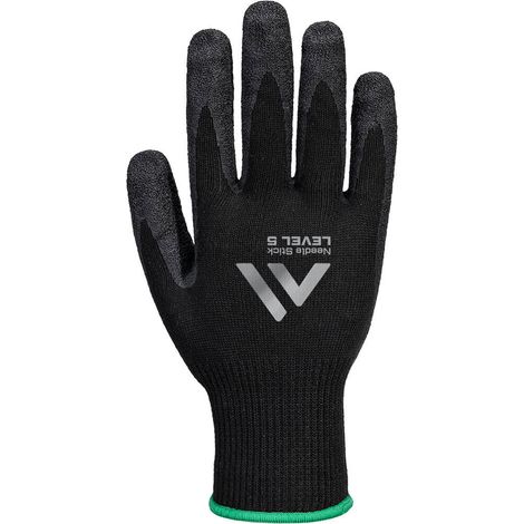 Gant Anti Piqure F10 Latex Crinkle - Taille Xxl - Noir - Portwest