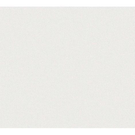 Papier peint uni blanc Tapisserie intissée lisse Papier peint moderne style minimaliste idéal pour cuisine et couloir (1/4)