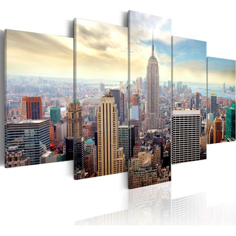 Tableau Imprimé "Morning in New York City" 50 x 100 cm (1/2)