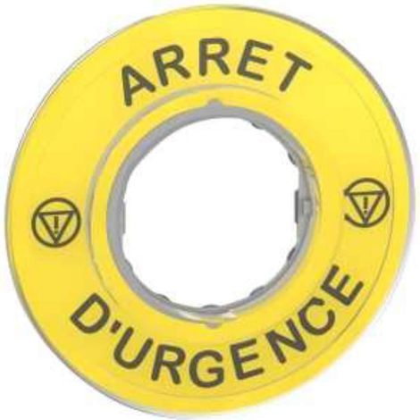 Etichetta arresto emergenza Schneider Electric Harmony 60 mm giallo